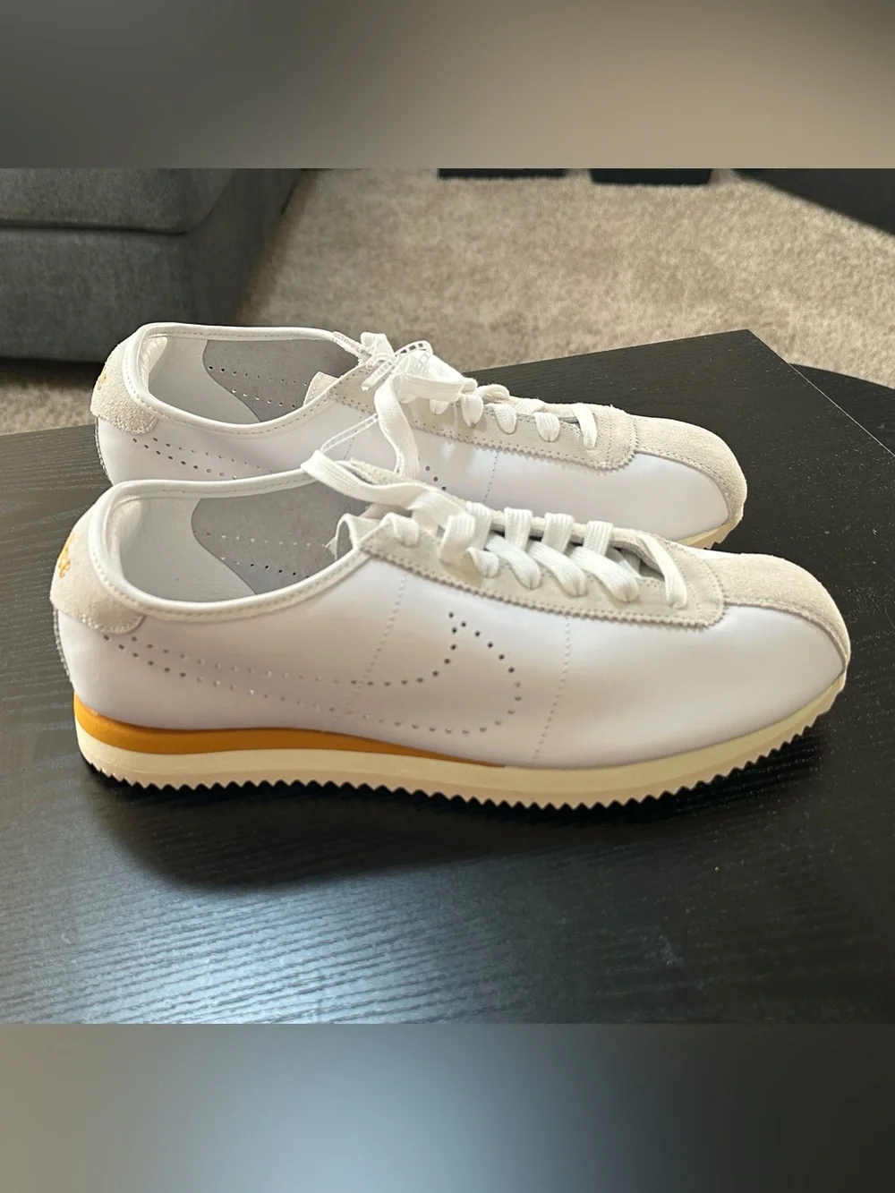 Nike WMNS Cortez Leather White Bronze Perforated Swoosh NWOB Sz 11.5